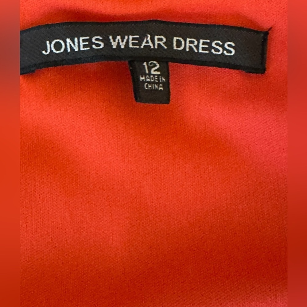 Jones Wear Midi Coral Dress Sz 12 Formal Elegant 
 Vibrant Party Wedding guest - Picture 3 of 10